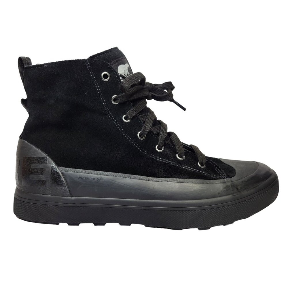 SOREL METRO™ II Mens Sz 12 Waterproof Sneakers Black Suede High Top Outsole LKNC